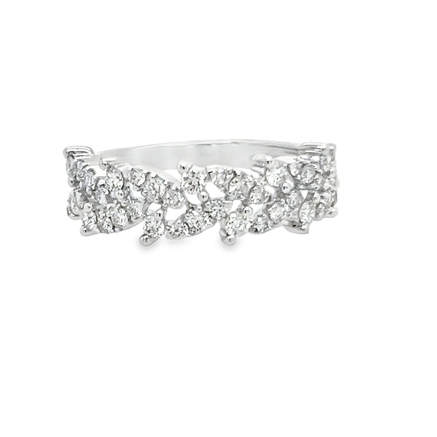 14K White Gold Diamond Fashion Ring - .70ctw