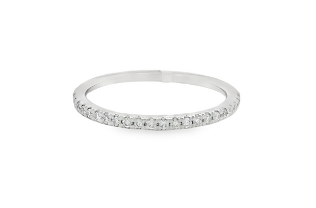 14K White Gold Lab Grown Diamond Wedding Band