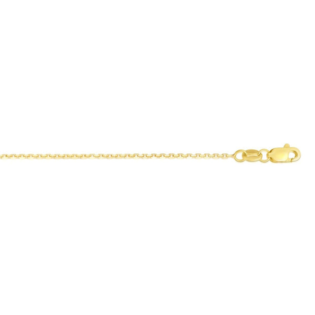 Yellow Gold, .8 mm Cable Chain- 18 Inches