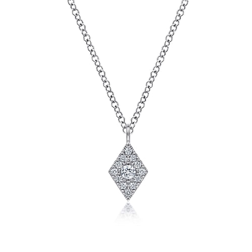 Gabriel & Co. White Diamond Pave Pendant Necklace