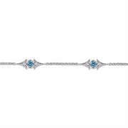 Gabriel & Co Silver Station Bracelet