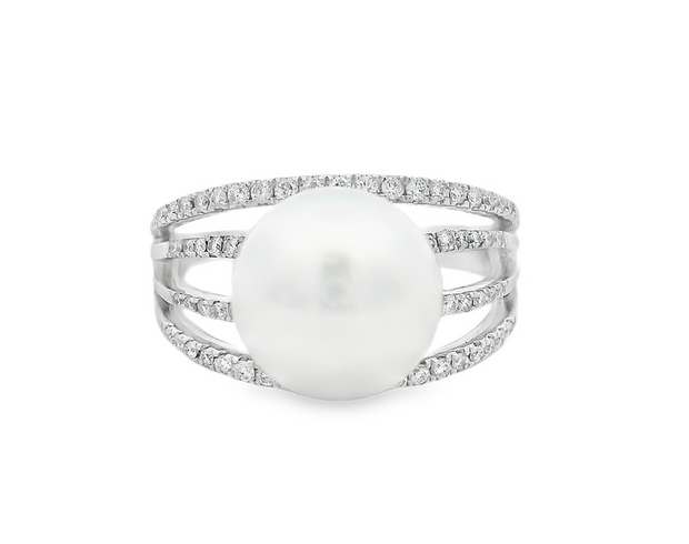 18K White Gold South Sea Pearl Ring