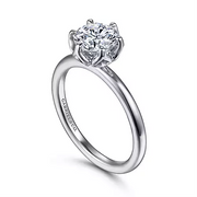 Gabriel & Co 14K White 6 Prong Solitaire Mounting