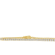 14K Yellow Gold Lab Grown Diamond Tennis Bracelet - 4.00ctw