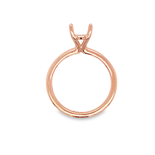 14K Rose Gold Solitaire Mounting