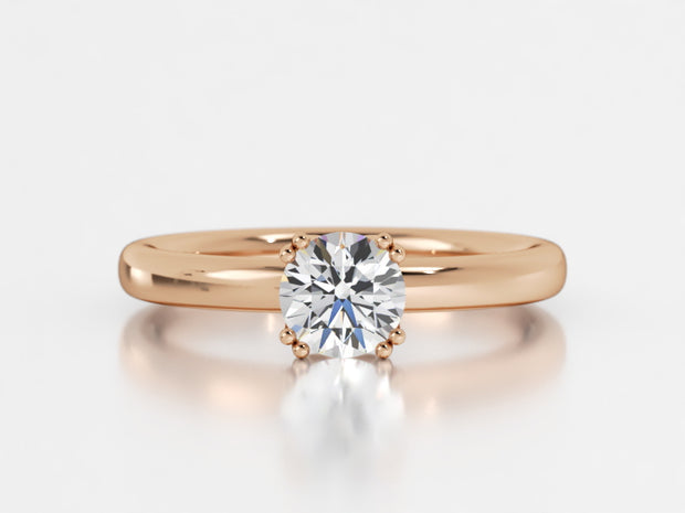 14K Rose Gold Semi-Mount Engagement Ring