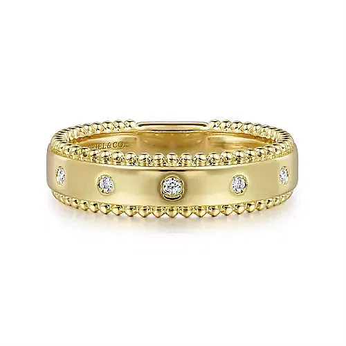 Gabriel & Co Wide Bujukan Ring with Diamonds