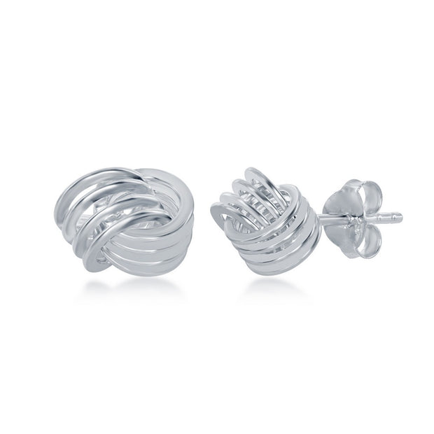 Sterling Silver Wire Love Knot Earrings