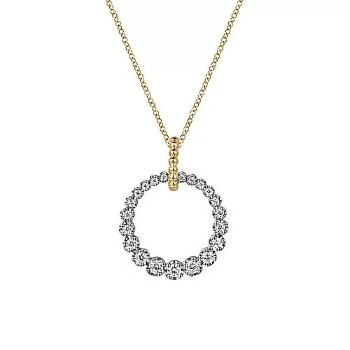 Gabriel & Co Diamond Bujukan Pendant Necklace.