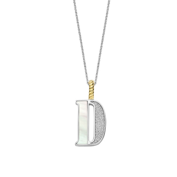 Ti Sento Silver Letter D Necklace