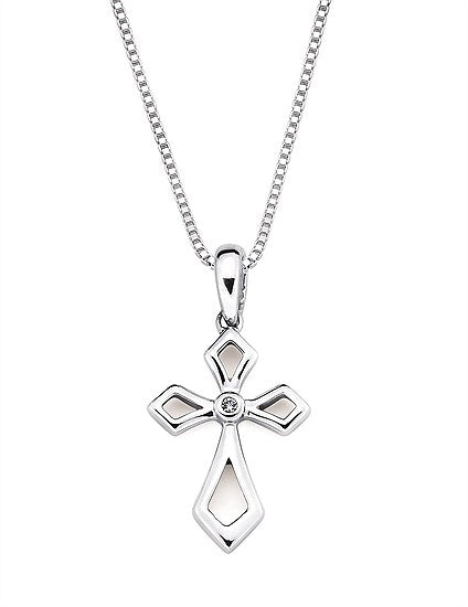 Silver Cross Pendant Necklace