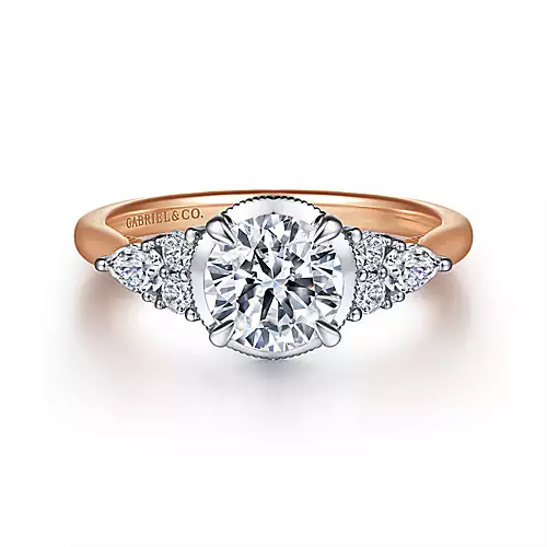 Gabriel & Co Vintage Inspired Engagement Ring