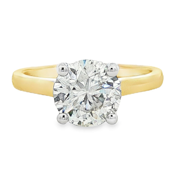 18K Yellow Gold Diamond Engagement Ring