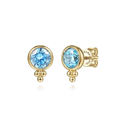 Gabriel & Co. Blue topaz Stud Earrings