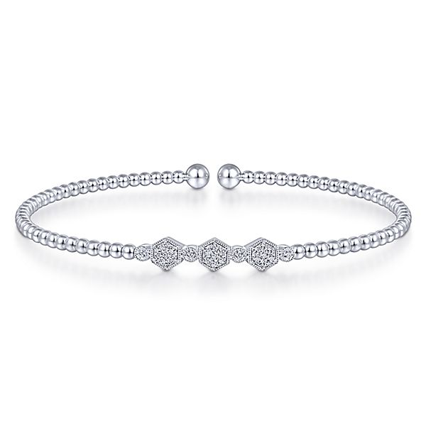 Gabriel & Co. Bujukan Cuff Bracelet with Diamond Stations