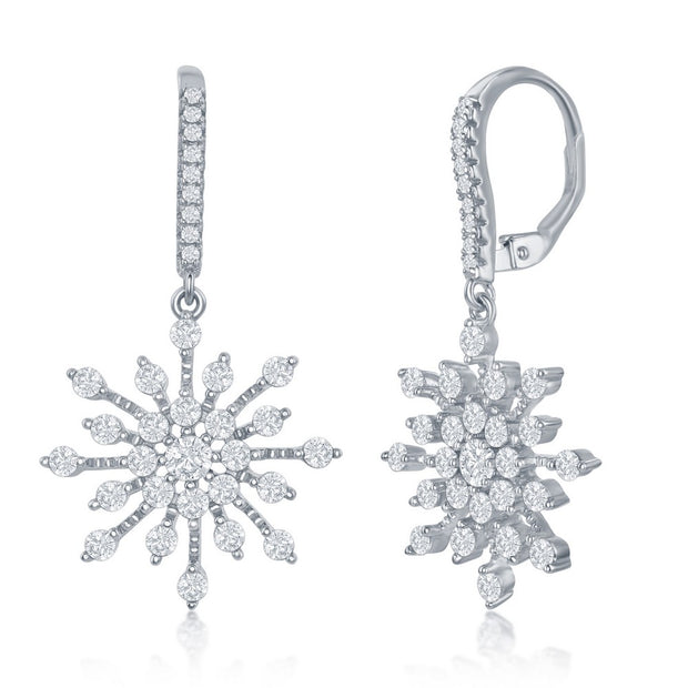 Silver Snowflake Earrings