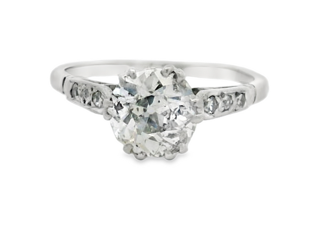 Antique Platinum Engagement Ring - 1.18ct