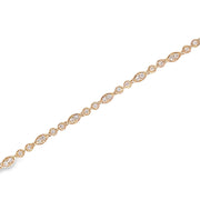 14K Yellow Gold Petite Diamond Fashion Bracelet - .52ctw