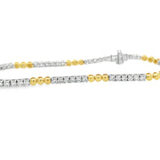 14K White & Yellow Gold Diamond Fashion Bracelet - 2.33ctw