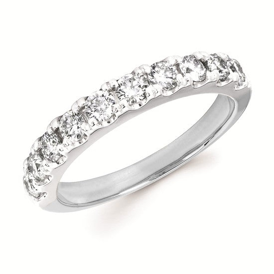White Gold Diamond Anniversary Band-0.75 ct