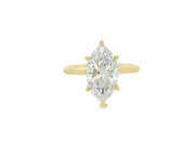 14K Yellow Gold Lab Grown Marquise Diamond Engaement ring