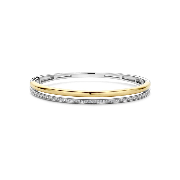 Ti Sento Yellow/Silver Double Strand Bangle