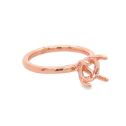 14K Rose Gold Hidden Halo Solitaire Mounting