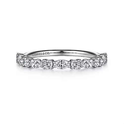 Gabriel & Co Marquise and Round Diamond Band