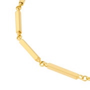 Yellow Gold Bar Station Bracelet