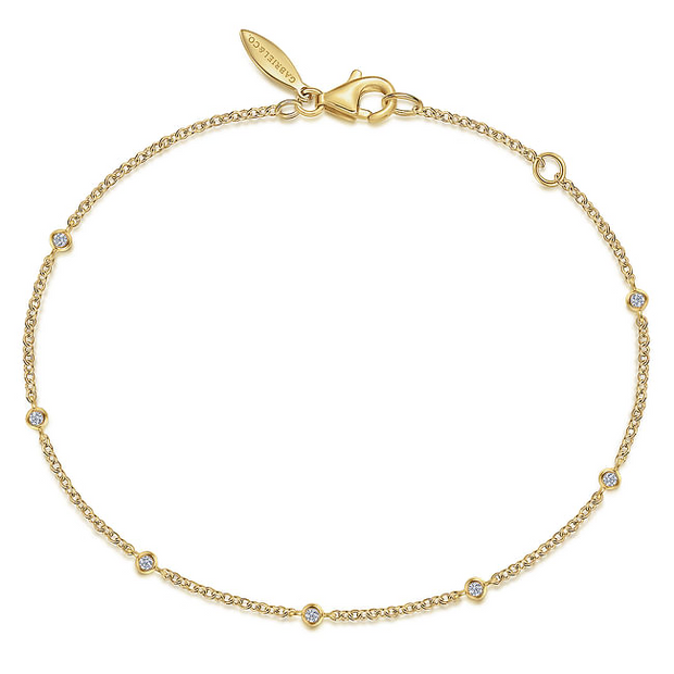 Gabriel & Co. Yellow Diamond Station Bracelet