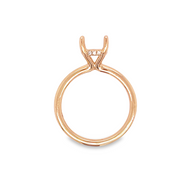 14K Yellow Gold Hidden Halo Solitaire Mounting