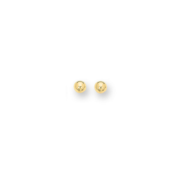 14K Yellow Gold 6 mm Ball Stud Earrings
