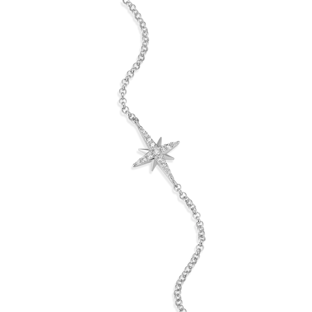 Monte Luna Silver Cardinal Points Bracelet with Lab Created Diamonds