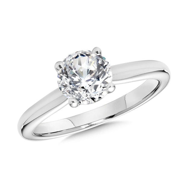 Lab Grown White Solitaire Engagement Ring