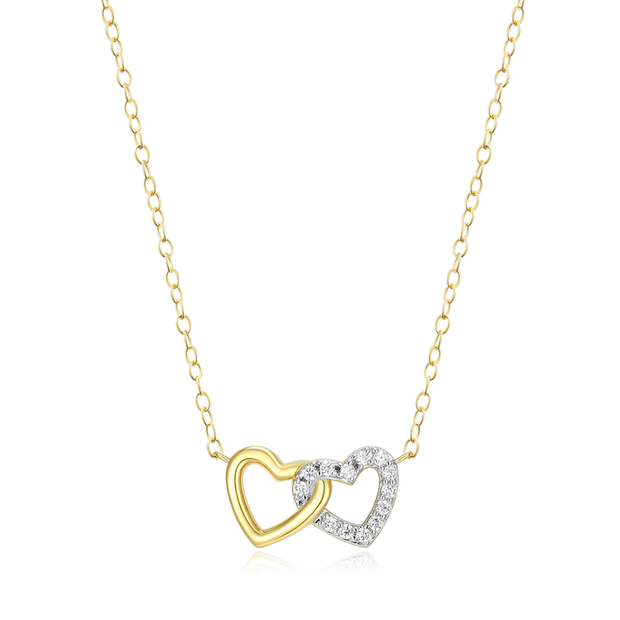 Monte Luna Yellow Open Heart Pendant Necklace