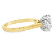 18K Yellow Gold Diamond Engagement Ring