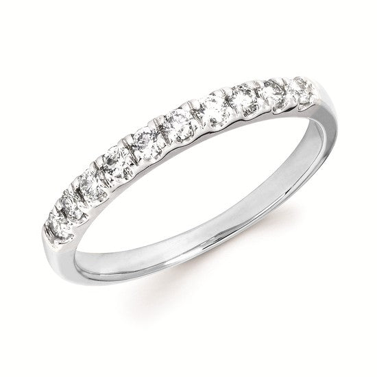 White Gold Diamond Anniversary Band-0.23 ctw