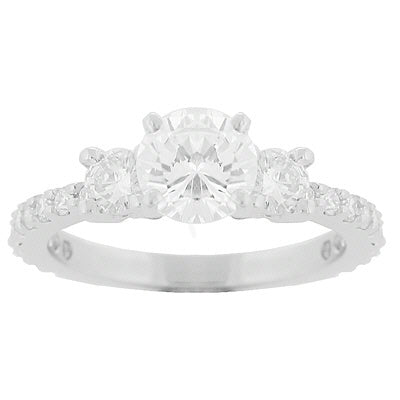 Levy Creations Three Stone Diamond Engagement ring