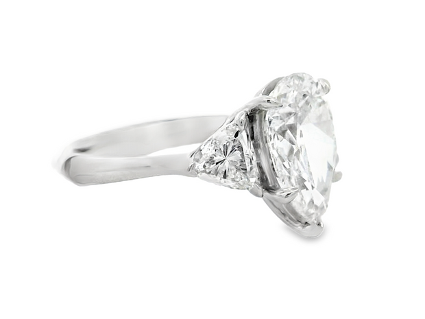 Lab Grown Pear Engagement Ring - 4.28ctw