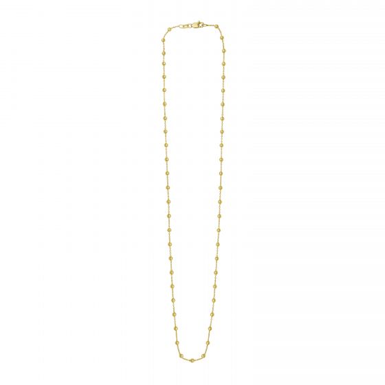 Yellow Gold Saturn Chain Necklace