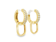 14K Yellow Gold Diamond Bit Earrings - .42ctw