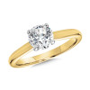 Lab Grown Yellow/White Gold Solitaire Engagement Ring