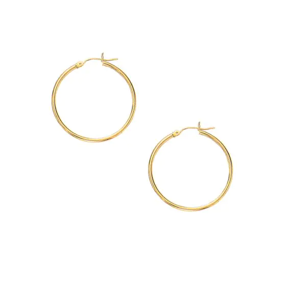 Yellow Gold Hoops-30 mm