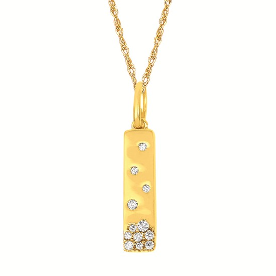 Yellow Gold Diamond Pendant Necklace