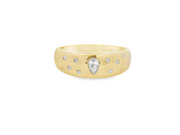 14K Yellow Gold Flush Set Diamond Band