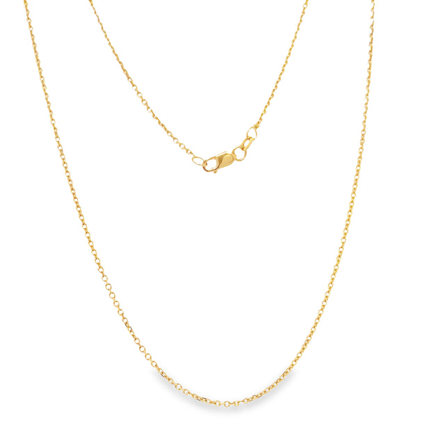 14K Yellow Gold Solid Cable Chain - 16"