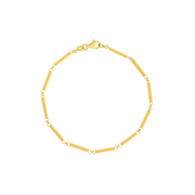 Yellow Gold Bar Station Bracelet