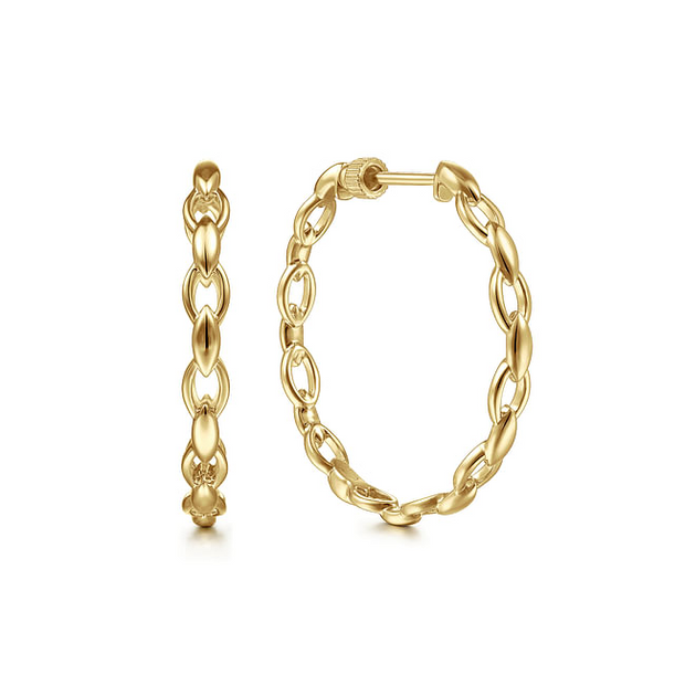 Gabriel & Co. Yellow Hoop Earrings