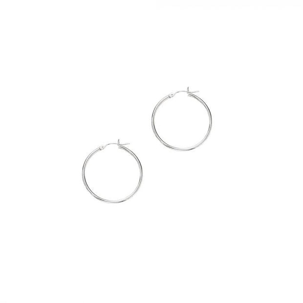 White gold Hoop Earrings