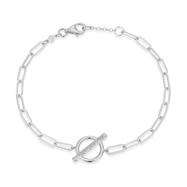 Monte Luna Sterling Silver Paperclip Bracelet